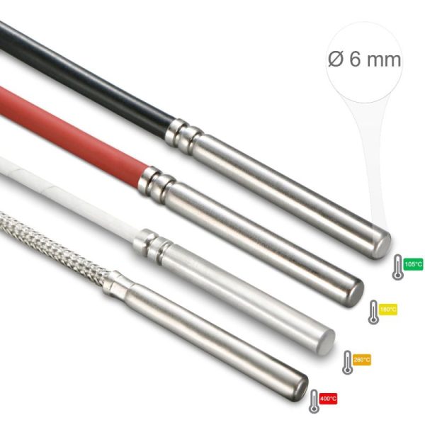 سنسور دمای مقاومتی با پراب قطر 6 میلیمتر